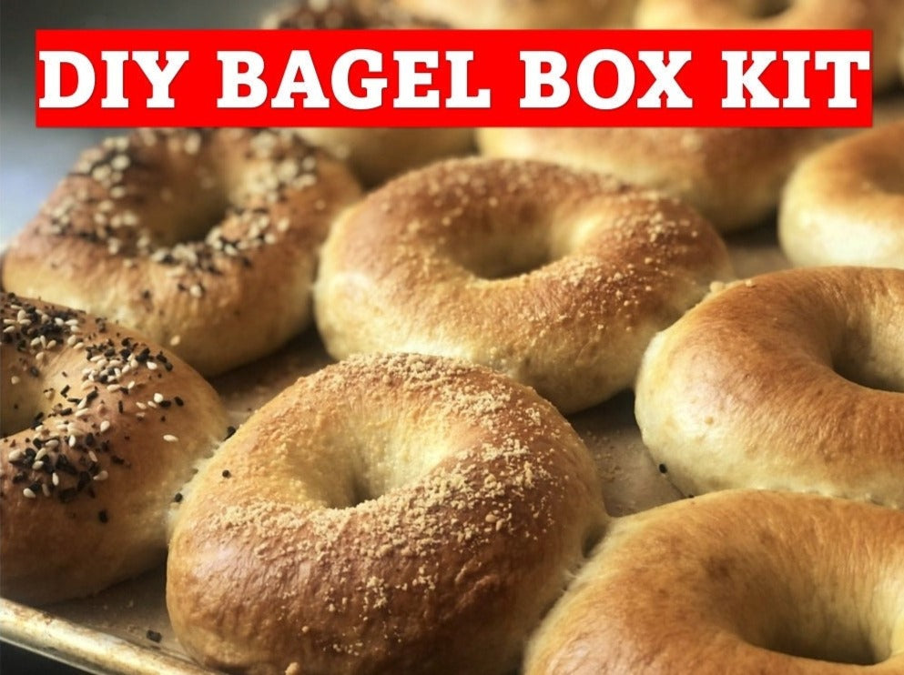 Homemade Everything Bagel Kit, NYC Style Bagel, DIY Bread Kit, NYC Foods, Sesame Bagels, Bagels from scratch, Foodie Gift, Homemade Bagel